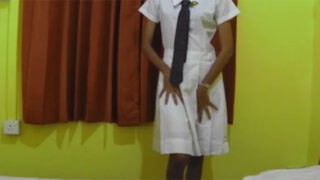 Village girl in school dress fucked by her boyfriend